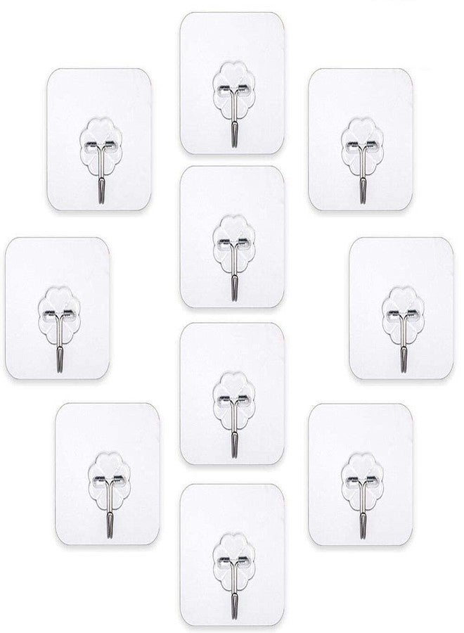 AKRIZA Transparent Self Adhesive Wall Hook - 10 pcs - Image 1